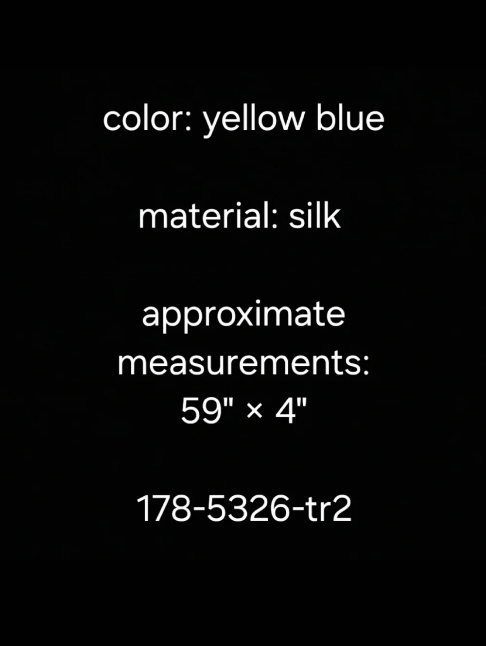 Van Heusen Yellow Blue Men's Silk Necktie Tie